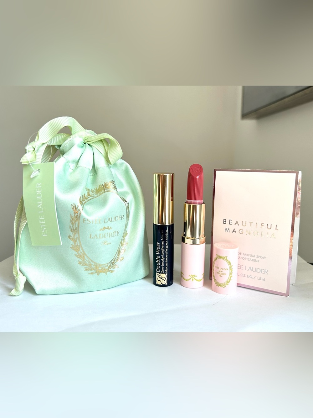 Estee Lauder Rose Pink Lipstick with Gift Pouch